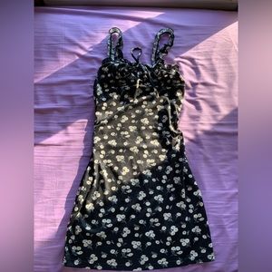 SHEIN black daisy dress